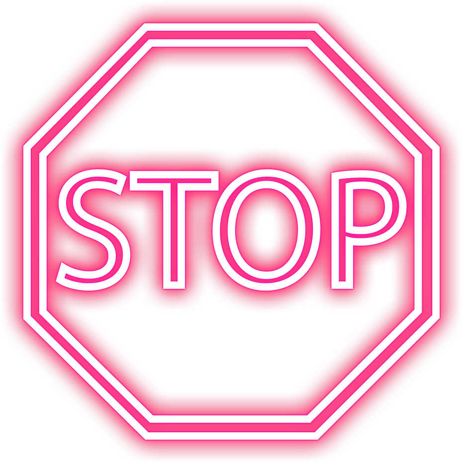 Neon Stop Sign